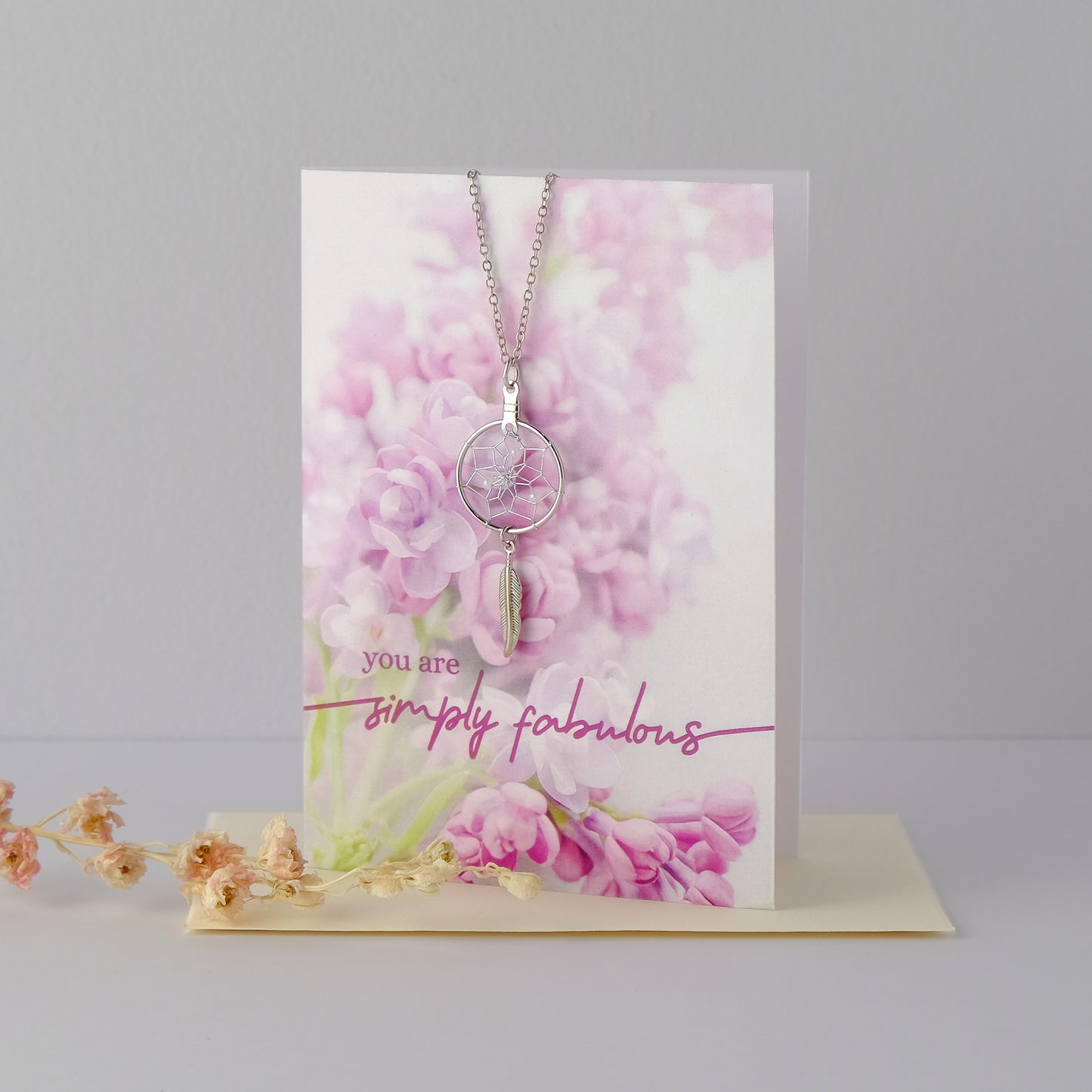 "Simply Fabulous" Dream Catcher Necklace Greeting Card