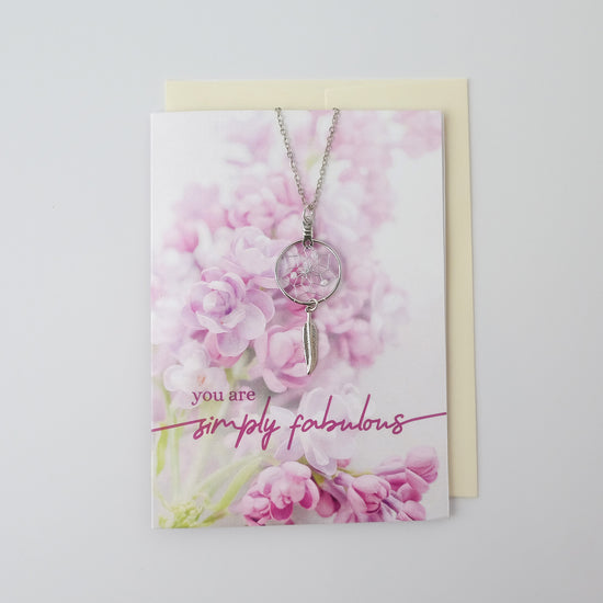 "Simply Fabulous" Dream Catcher Necklace Greeting Card