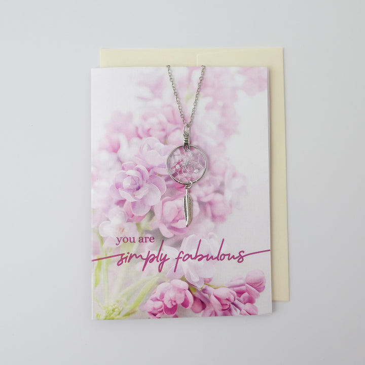 "Simply Fabulous" Dream Catcher Necklace Greeting Card